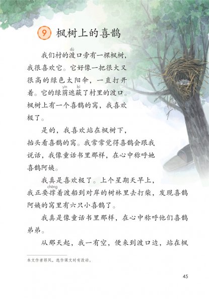 二年级语文下册-课文9 枫树上的喜鹊(P45-P47)