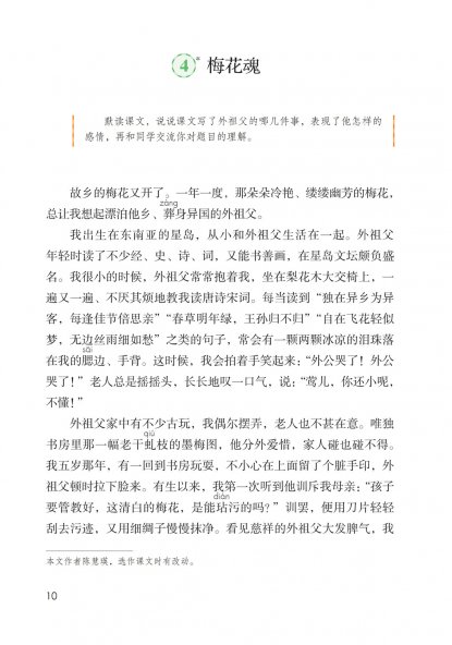 五年级语文下册-课文4 梅花魂(P10-P12)