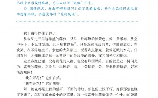 七年级语文下册-阅读17 紫藤路瀑布(P106-P108)