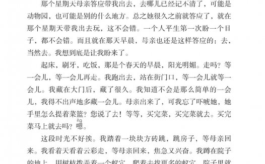 六年级语文下册-课文9 那个星期天 (P44-P48)